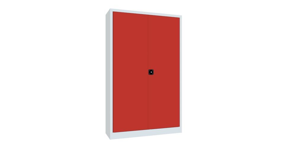 Produktbild PAVOY Flügeltürenschrank 1950x1200x400 mm 4 Böden verzinkt RAL 7035/3000