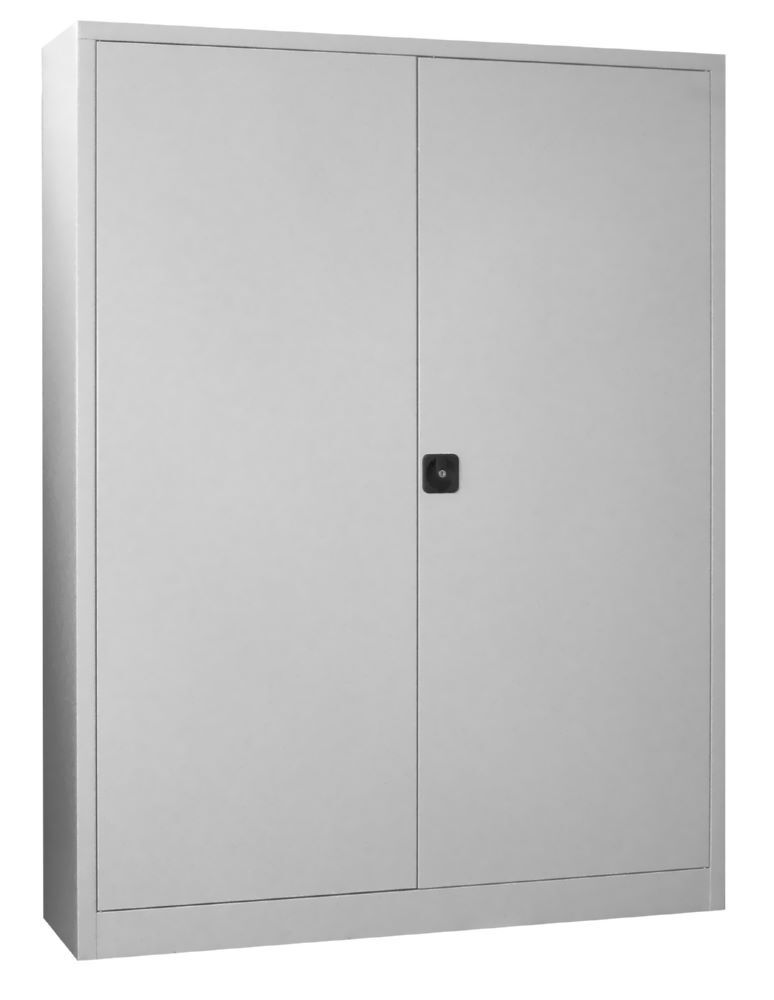 Produktbild PAVOY Flügeltürenschrank 1950x1500x400 mm 4 Böden verzinkt RAL 7035