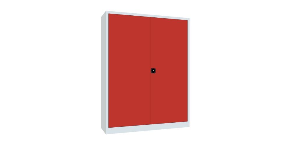 Produktbild PAVOY Flügeltürenschrank 1950x1500x500 mm 4 Böden verzinkt RAL 7035/3000