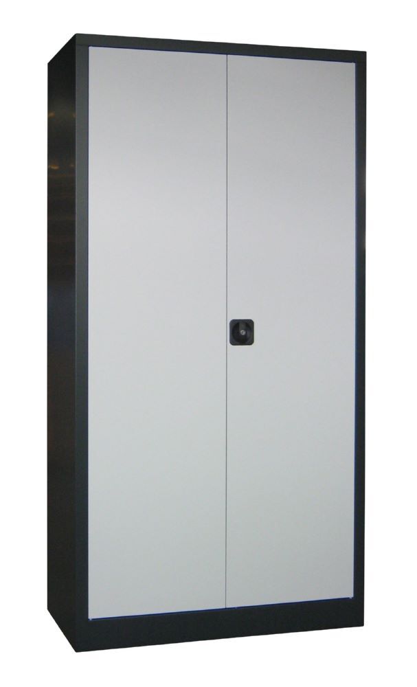 Produktbild PAVOY Flügeltürenschrank 1950x1000x500 mm Wertfach 3 Böden verzinkt RAL 7016/7035