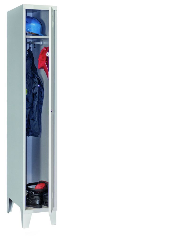 Produktbild Garderobenschrank mit Füßen, 1850x300x500 mm, 1 Abteile, RAL 7035 bild 3