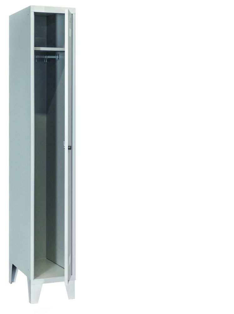 Produktbild Garderobenschrank mit Füßen, 1850x300x500 mm, 1 Abteile, RAL 7035 bild 2