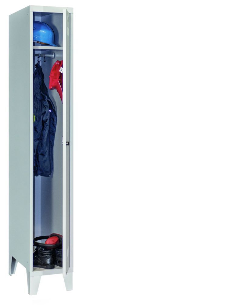 Produktbild Garderobenschrank mit Füßen, 1850x300x500 mm, 1 Abteile, RAL 7035 bild 3