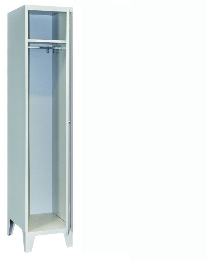Produktbild Garderobenschrank mit Füßen, 1850x400x500 mm, 1 Abteile, RAL 7035 bild 2