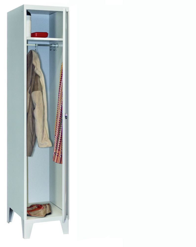 Produktbild Garderobenschrank mit Füßen, 1850x400x500 mm, 1 Abteile, RAL 7035 bild 3