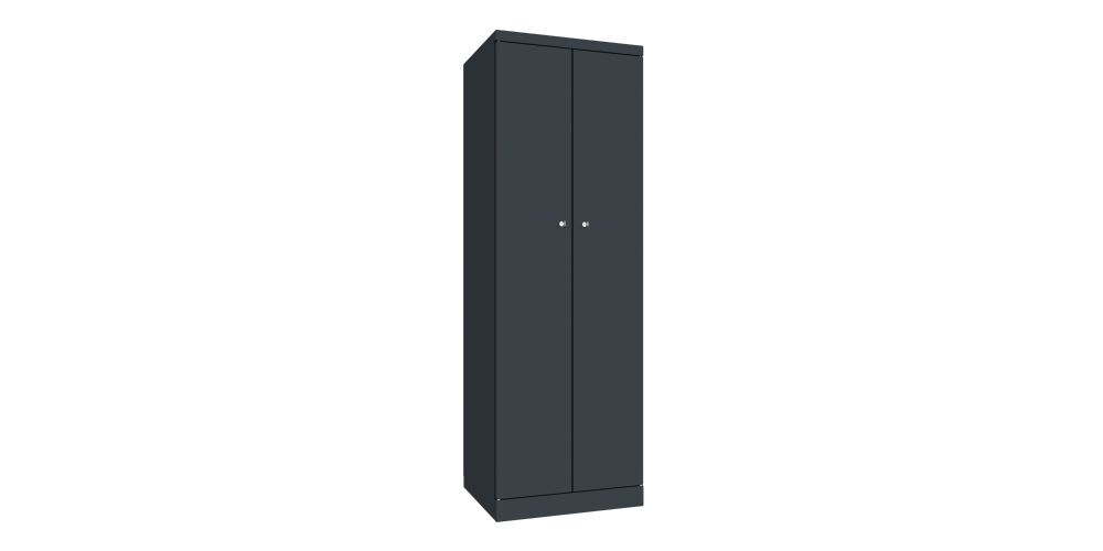 Produktbild PAVOY Garderobenschrank mit Sockel 1800x600x500 mm 2 Abteile RAL 7016