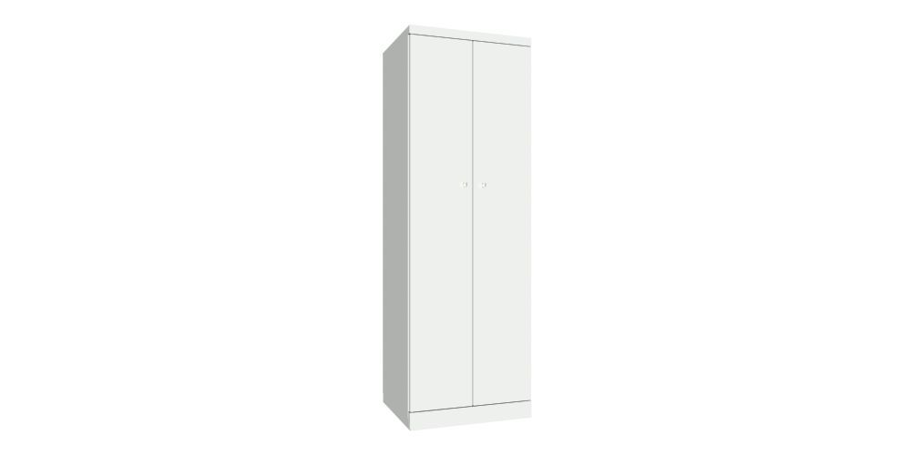 Produktbild PAVOY Garderobenschrank mit Sockel 1800x600x500 mm 2 Abteile RAL 7035