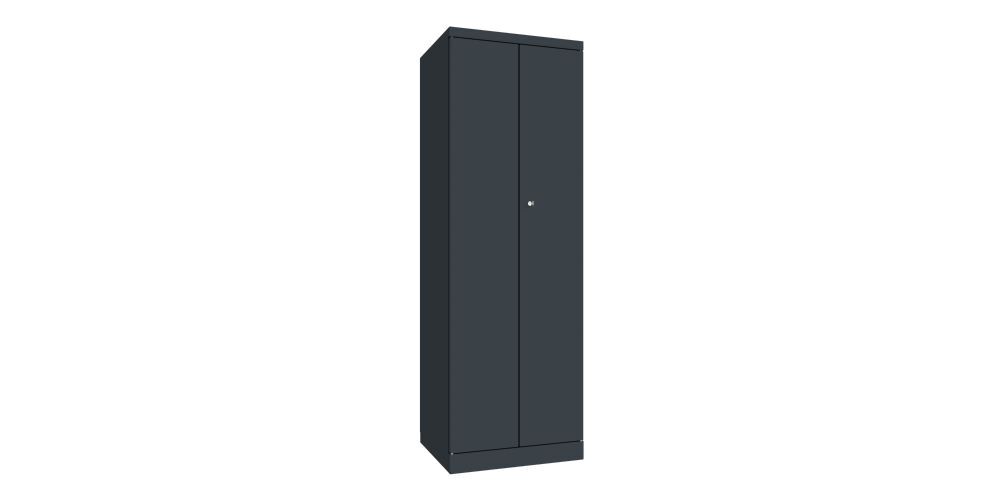 Produktbild PAVOY Garderobenschrank mit Sockel 1800x600x500 mm 2 Abteile RAL 7016