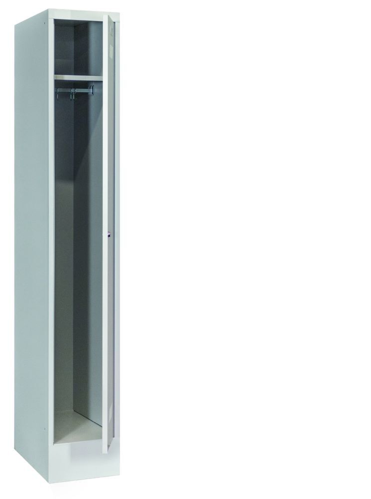 Produktbild Garderobenschrank mit Sockel, 1850x300x500 mm, 1 Abteile, RAL 7035 bild 2