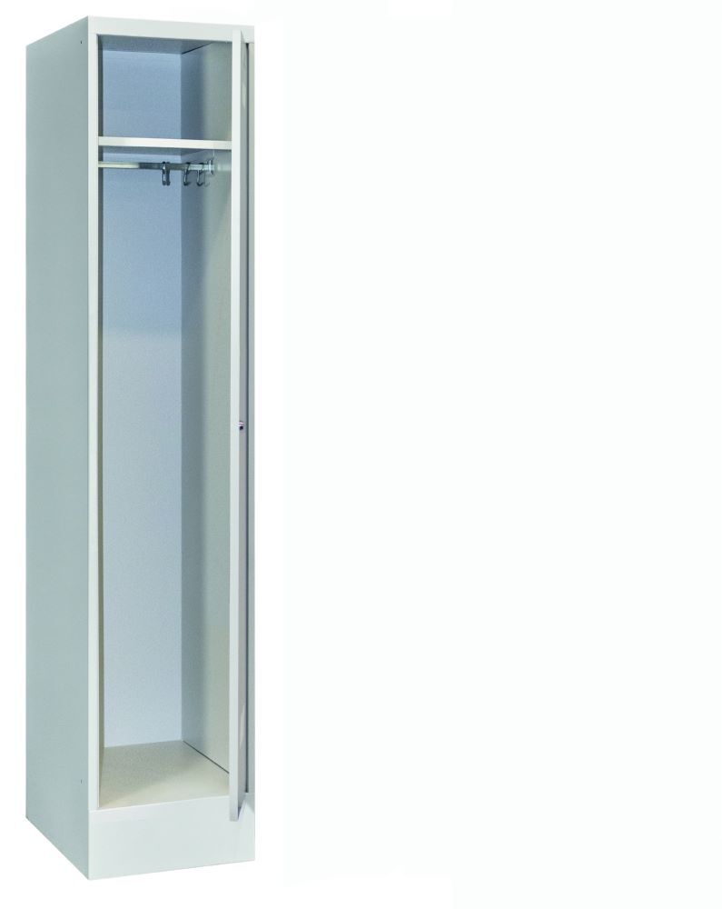 Produktbild Garderobenschrank mit Sockel, 1850x400x500 mm, 1 Abteile, RAL 7035 bild 2