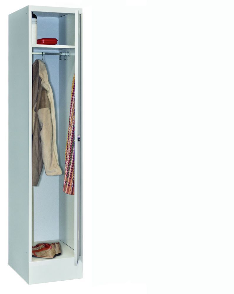 Produktbild Garderobenschrank mit Sockel, 1850x400x500 mm, 1 Abteile, RAL 7035 bild 3