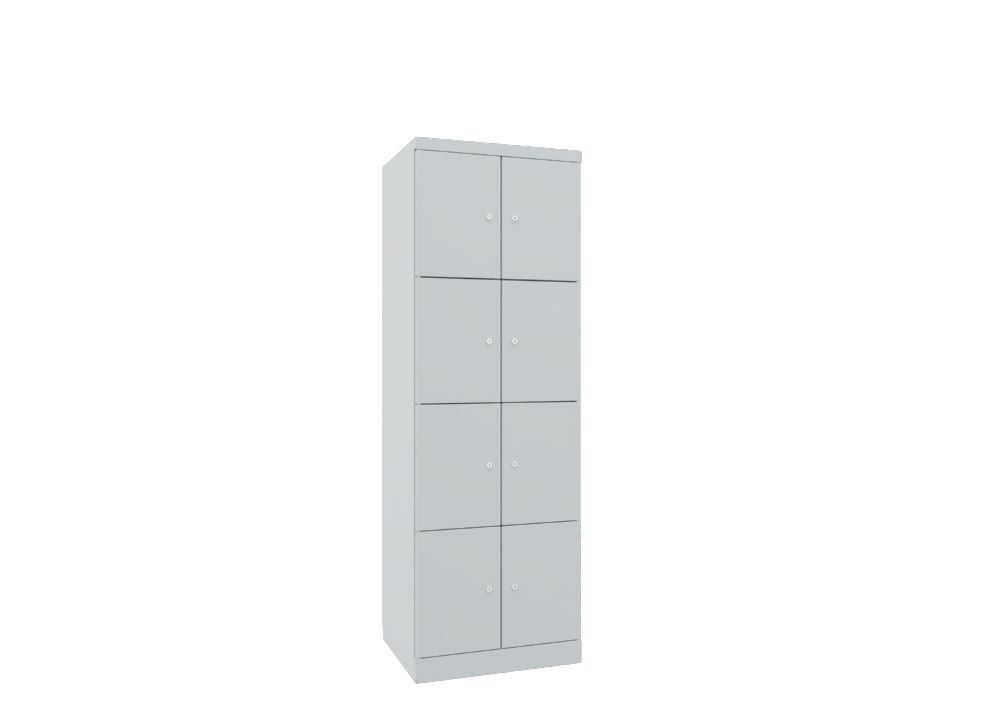 Produktbild PAVOY Garderobenschrank mit Sockel 1800x600x500 mm 8 Fächer RAL 7035