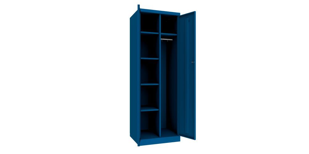 Produktbild Kleider-Wäscheschrank, 1800x600x500 mm, 2 Abteile, RAL 5010 bild 2