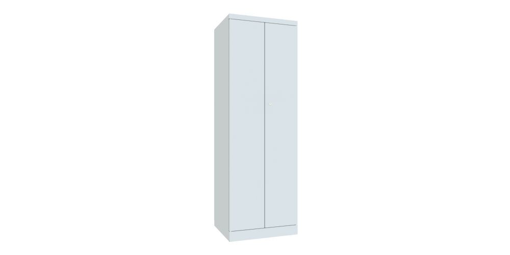 Produktbild Kleider-Wäscheschrank, 1800x600x500 mm, 2 Abteile, RAL 7035 bild 2
