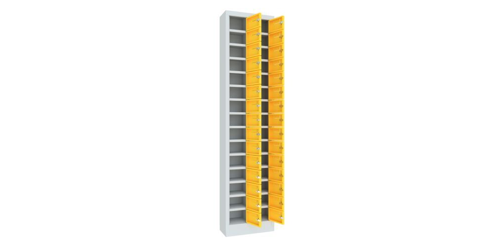 Produktbild PAVOY Kleinfachschrank 1950x460x200 mm RAL 30 Fächer, RAL 7035/1018