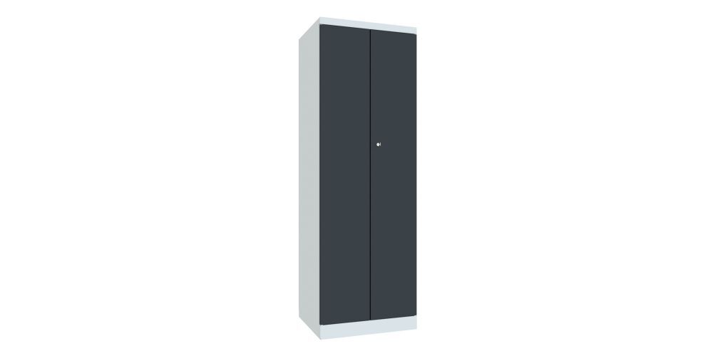Produktbild PAVOY Putzmittelschrank 1800x600x500 mm 2 Abteile 300 mm Breit RAL 7035/7016