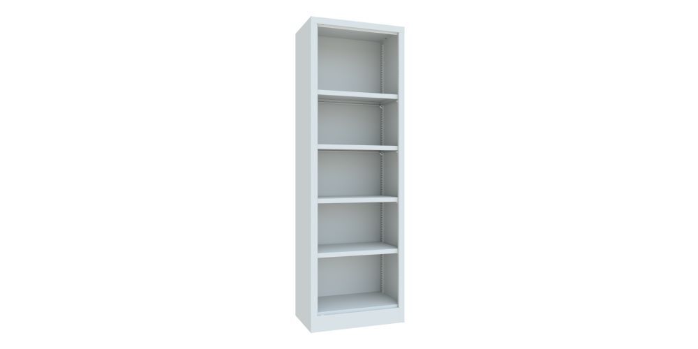 Produktbild PAVOY Regalschrank aus Stahl 1950x640x400 mm 4 gepulverte Böden RAL 7035