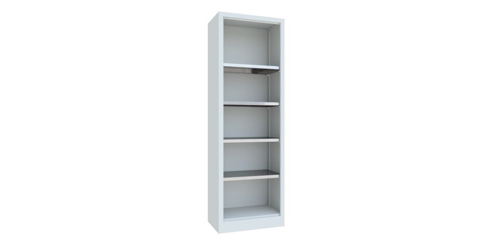 Produktbild PAVOY Regalschrank aus Stahl 1950x640x400 mm 4 verzinkte Böden RAL 7035