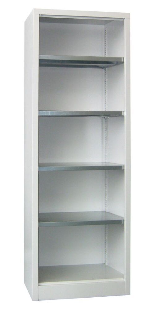 Produktbild PAVOY Regalschrank aus Stahl 1950x640x500 mm 4 verzinkte Böden RAL 7035