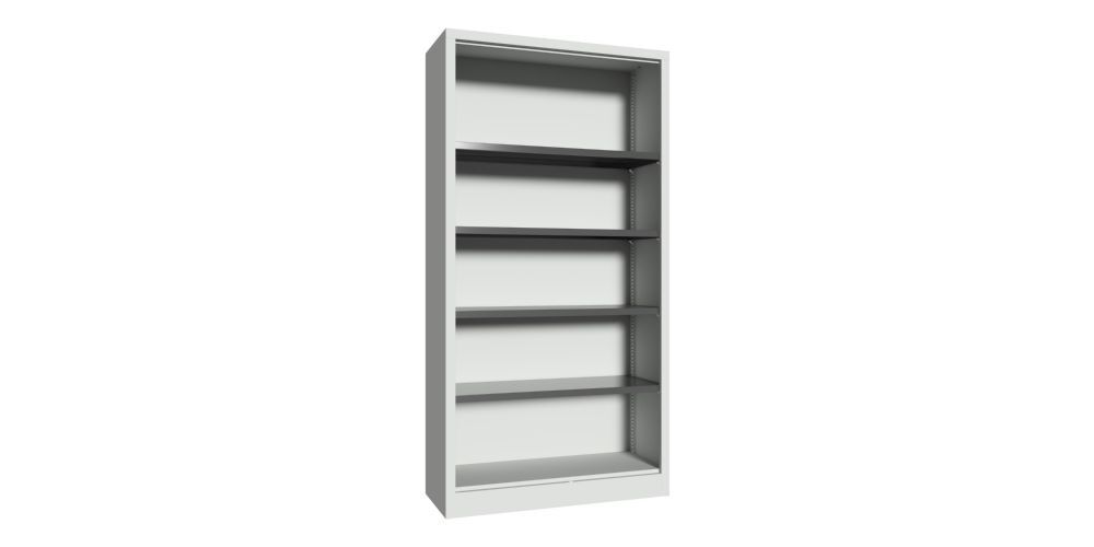 Produktbild PAVOY Regalschrank aus Stahl 1950x1000x400 mm 4 verzinkte Böden RAL 7035