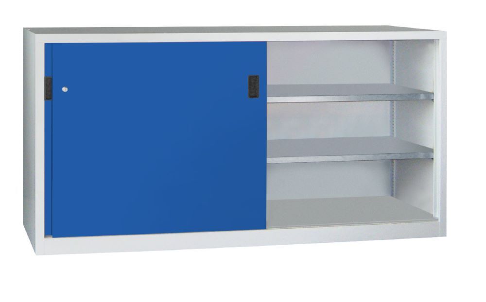 Produktbild PAVOY Schiebetürenschrank 1000x2000x600 mm 4 Böden verzinkt RAL 7035/5010
