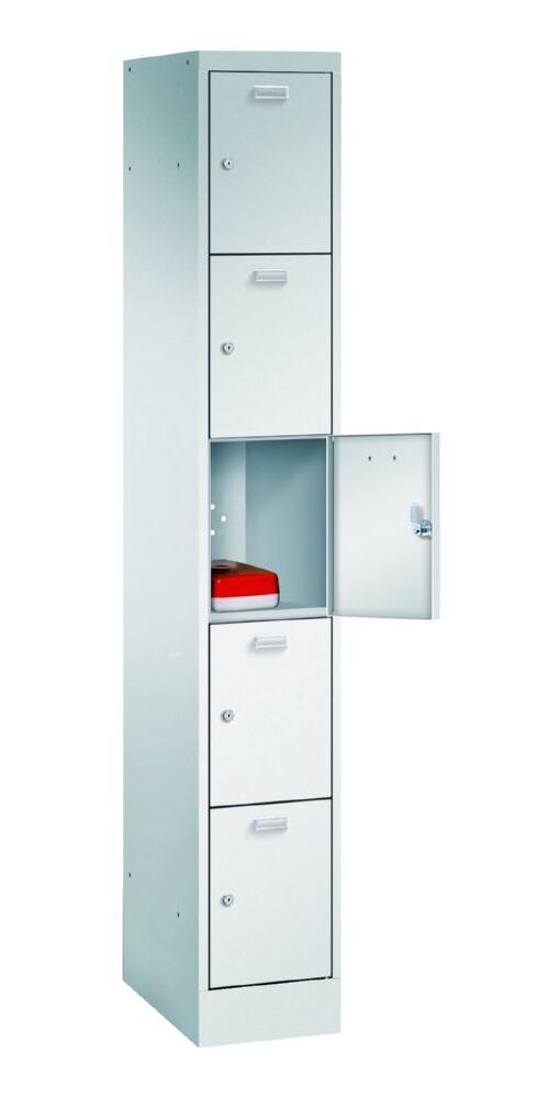 Produktbild PAVOY Schließfachsäule für Personal Garderoben 5 Fächer RAL 7035