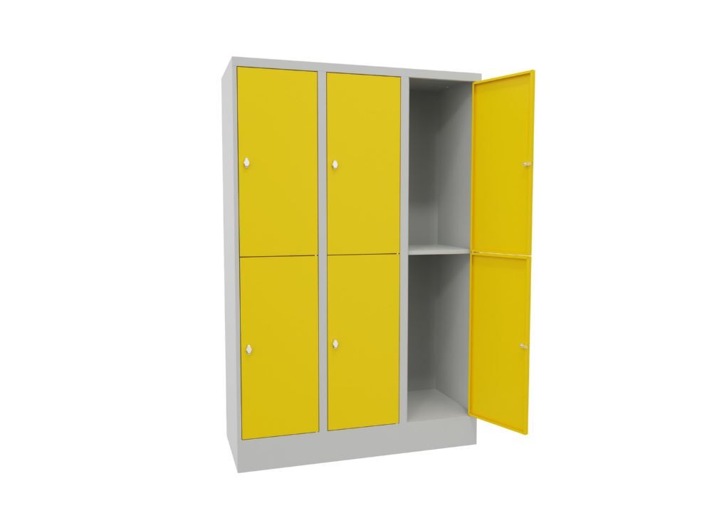 Produktbild Schließfachschrank mit Sockel 1850x1200x500, 3b x 2h, Drehr., AB 400, glatte Tür bild 2