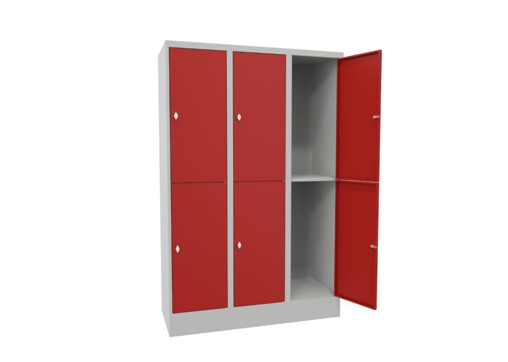 Produktbild Schließfachschrank mit Sockel 1850x1200x500, 3b x 2h, Drehr., AB 400, glatte Tür bild 2