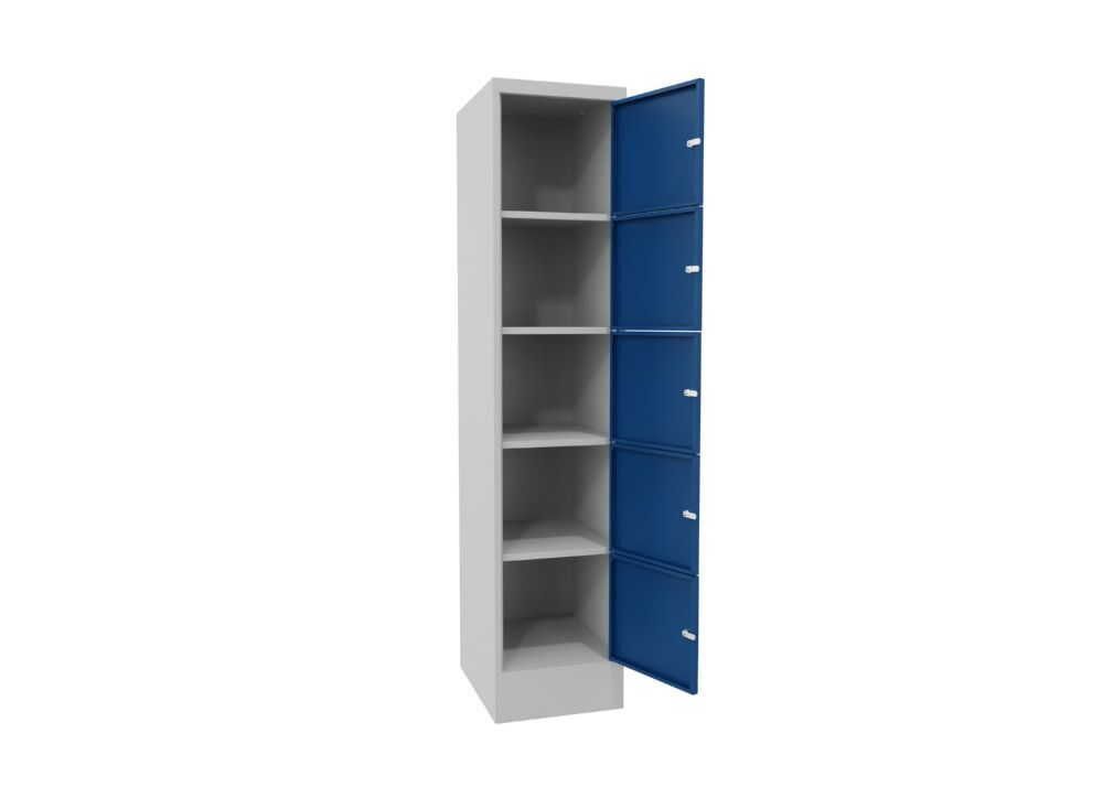 Produktbild Schließfachschrank mit Sockel 1850x400x500, 1b x 5h, Drehr., AB 400, glatte Türe bild 2