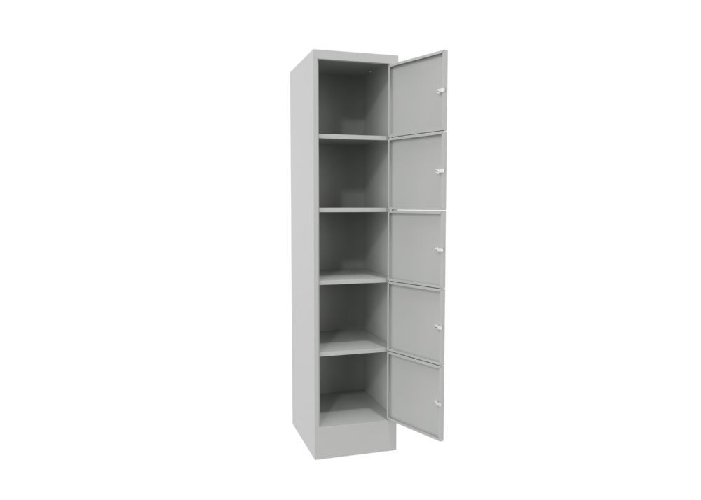 Produktbild Schließfachschrank mit Sockel 1850x400x500, 1b x 5h, Drehr., AB 400, glatte Türe bild 2