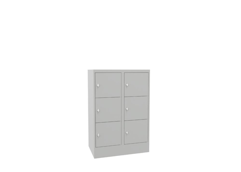 Produktbild PAVOY Schließfachschrank mit Sockel 1187x800x500 glatte Türen RAL 7035