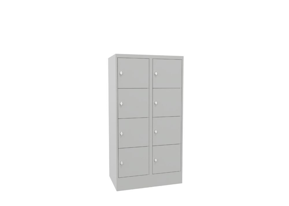 Produktbild PAVOY Schließfachschrank mit Sockel 1518x800x500 glatte Türen RAL 7035
