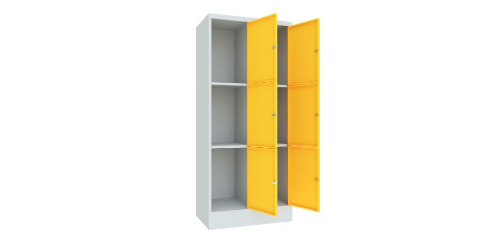Produktbild Schließfachschrank mit Sockel 1850x800x500, 2b x 3h, Drehr., AB 400, glatte Türe bild 2