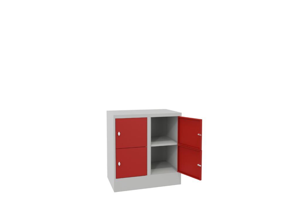 Produktbild Schließfachschrank mit Sockel 855x800x500, 2b x 2h, Drehr., AB 400, glatte Türen bild 2