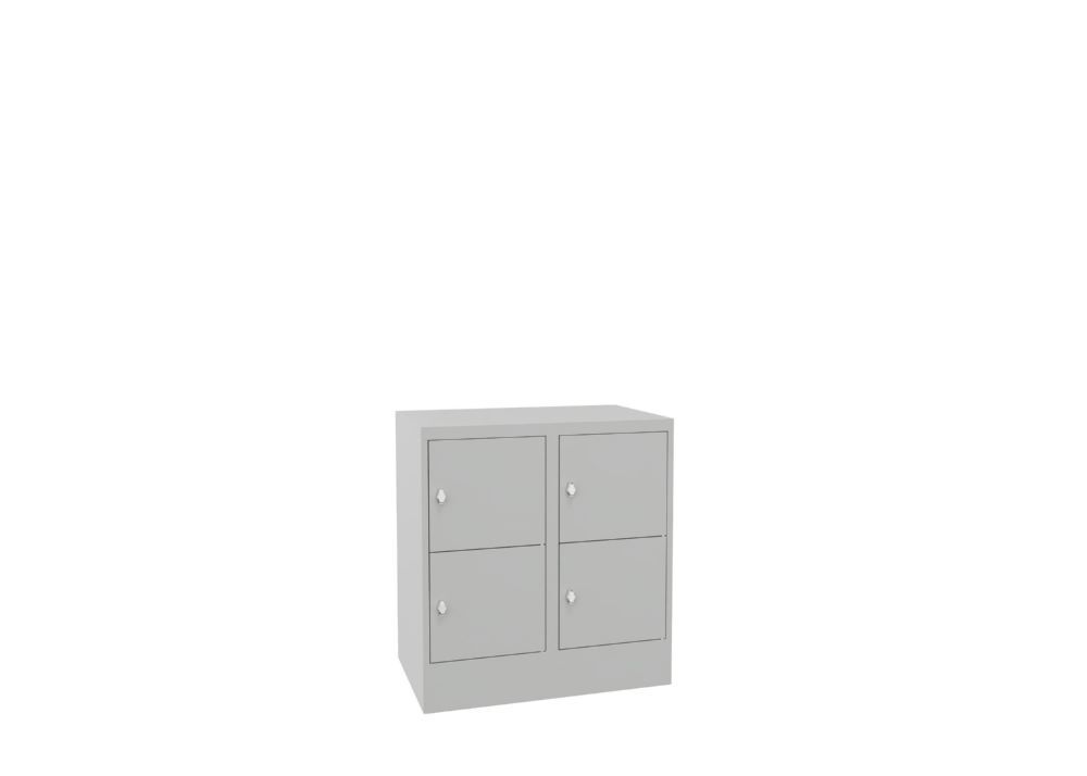 Produktbild PAVOY Schließfachschrank mit Sockel 855x800x500 glatte Türen RAL 7035