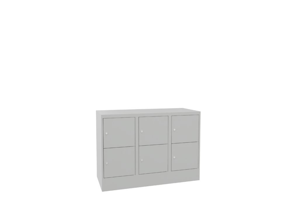 Produktbild PAVOY Schließfachschrank mit Sockel 855x1200x500 glatte Türen RAL