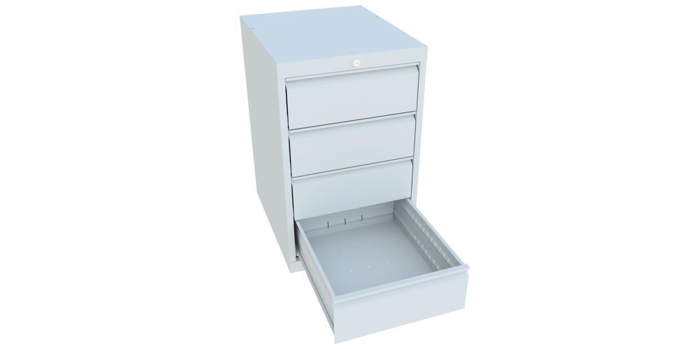 Produktbild Schubladenblock 800x500x600 mm, Blende 4x175, RAL 7035 bild 2