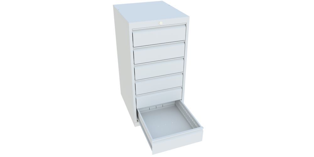 Produktbild Schubladenblock 1000x500x600 mm, Blende 6x150, RAL 7035 bild 2