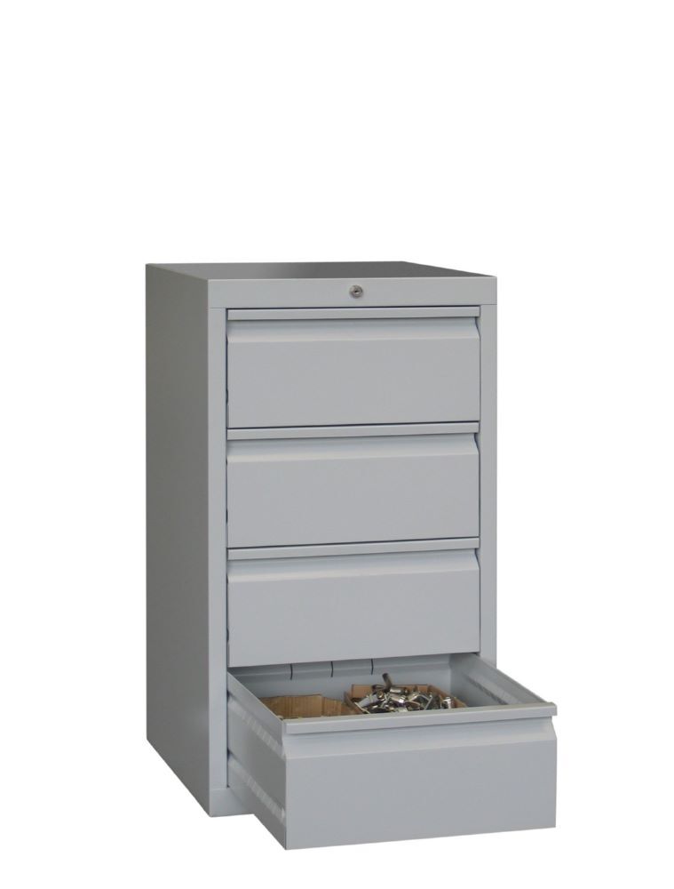 Produktbild Schubladenschrank Gleitführung, 900x500x500 mm, Blende 4x200, RAL 7035 bild 2