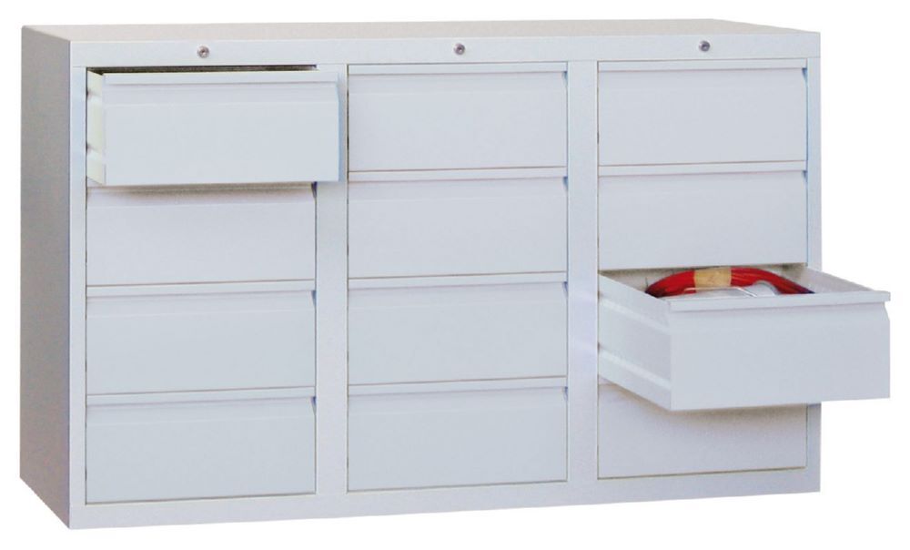 Produktbild PAVOY Schubladenschrank Gleitführung 900x1500x500 mm RAL 7035