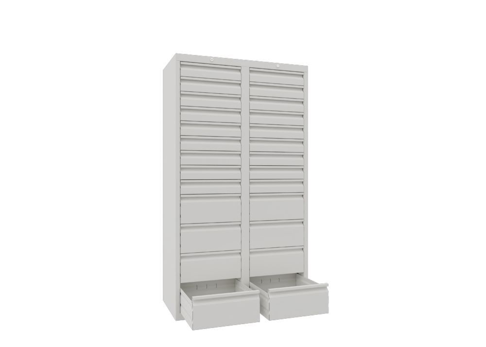 Produktbild PAVOY Schubladenschrank Gleitführung 1800x1000x500 mm RAL 7035