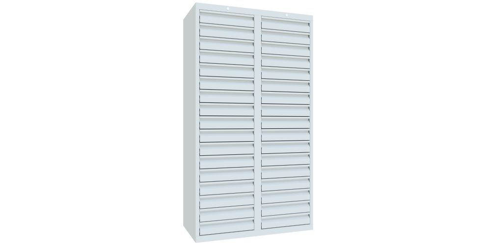 Produktbild PAVOY Schubladenschrank Kugellagerführung 1800x1000x500 mm Blende 34x100 RAL 7035
