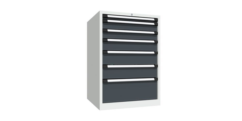 Produktbild PAVOY Schubladenschrank 1030/700/715 70 kg Vollauszug RAL 7035/7016