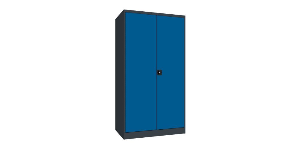 Produktbild PAVOY Schwerlastschrank 1950x1040x630 4 Fachböden a 120 kg Traglast RAL 7016/5010