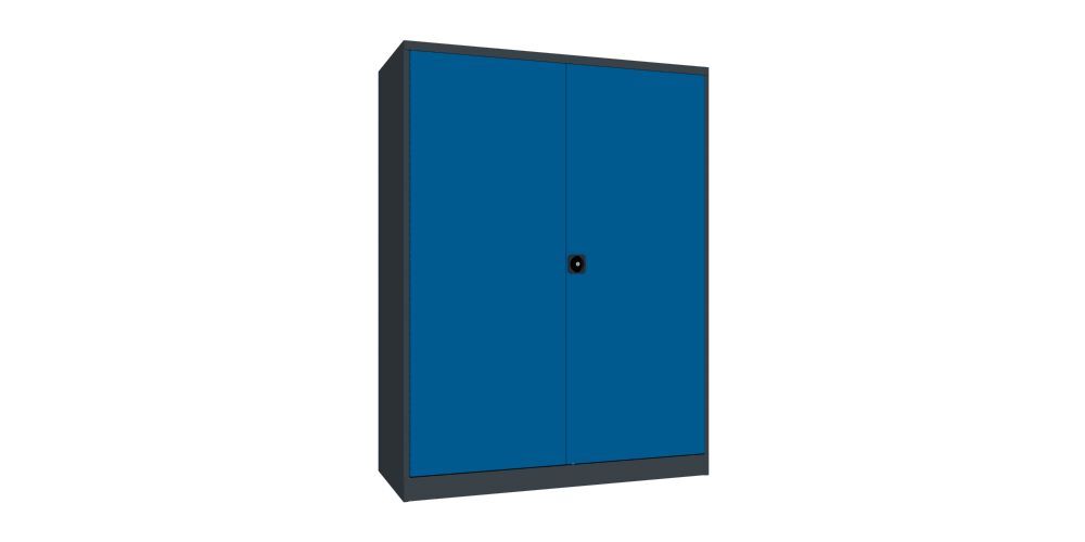 Produktbild PAVOY Schwerlastschrank 1950x1470x630 Großraum 4 Fachböden a 120 kg RAL 7016/5010
