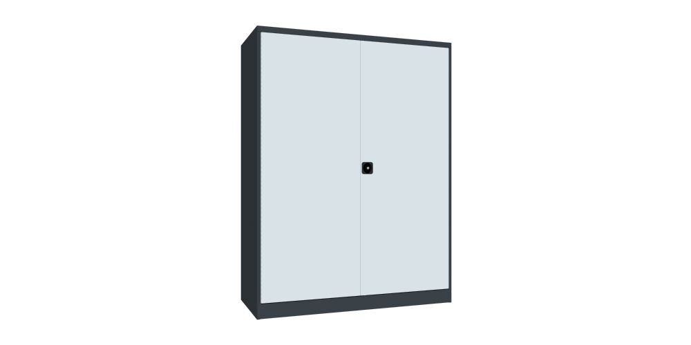 Produktbild PAVOY Schwerlastschrank 1950x1470x630 Großraum 4 Fachböden a 120 kg RAL 7016/7035