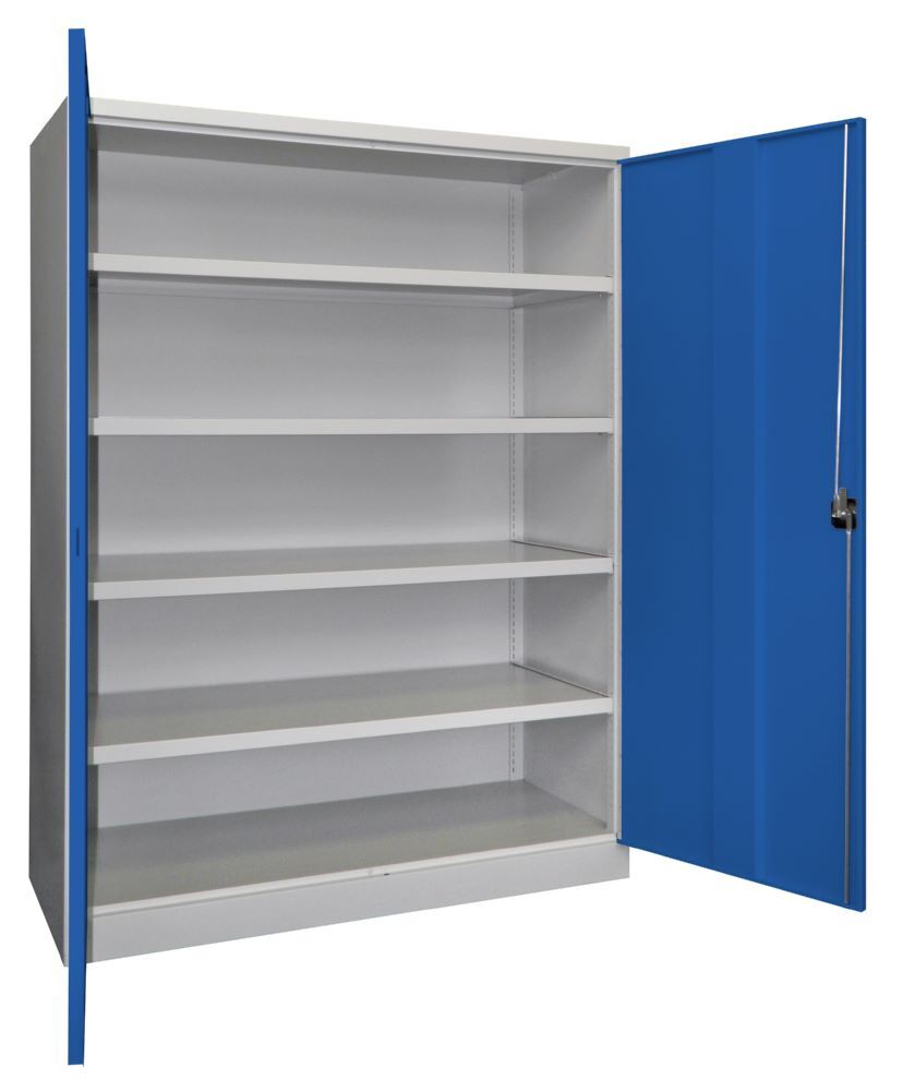 Produktbild PAVOY Schwerlastschrank 1950x1470x630 Großraum 4 Fachböden a 120 kg RAL 7035/5010