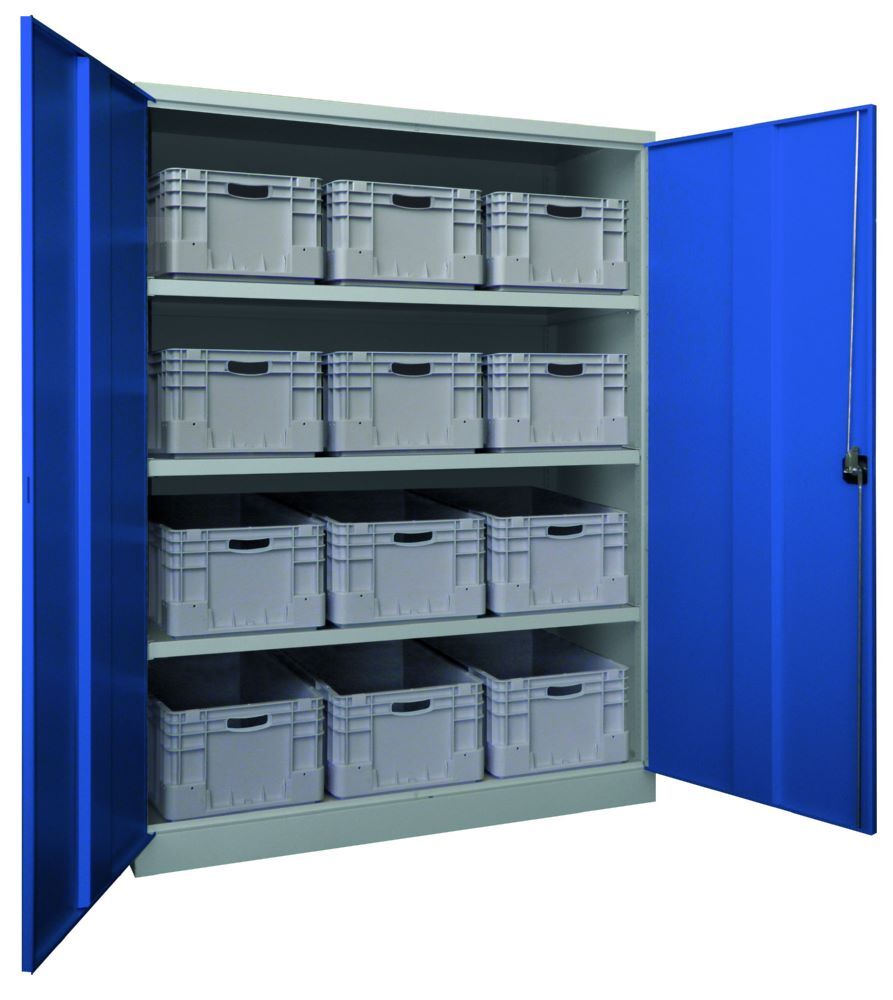 Produktbild Schwerlastschrank 1950x1470x630 Großraum, 4 Fachböden a 120 kg, RAL 7035/5010 bild 3