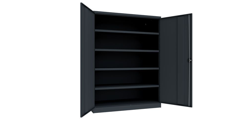 Produktbild Schwerlastschrank 1950x1470x630 Großraum, 4 Fachböden a 200 kg, RAL 7016 bild 2