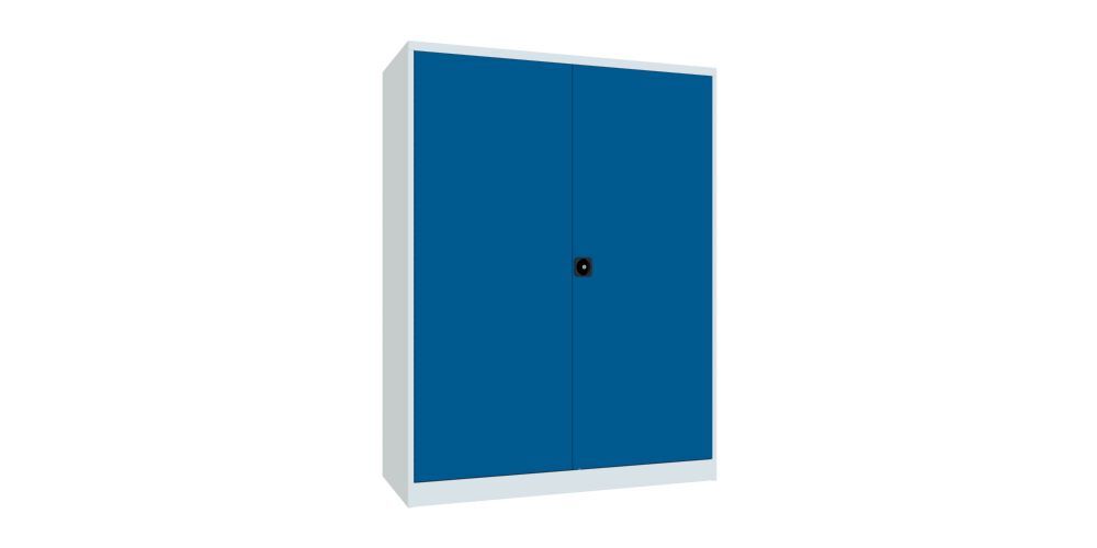 Produktbild Schwerlastschrank 1950x1470x630, Trennwand, 8 Fachböden a 120 kg, RAL 7035/5010 bild 2